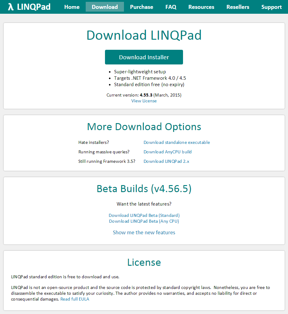LINQPad Website